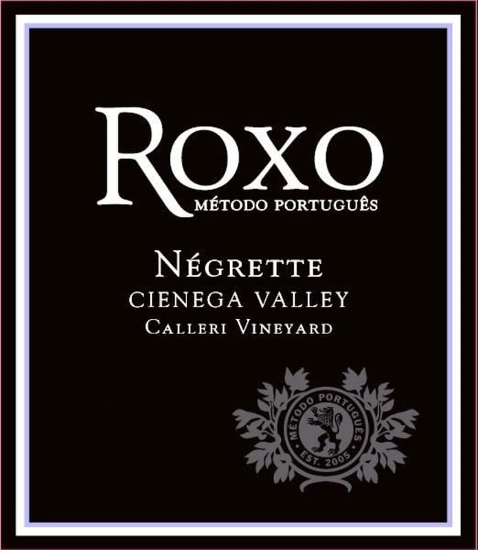Roxo Port Cellars Calleri Vineyard Negrette 2008 Front Label