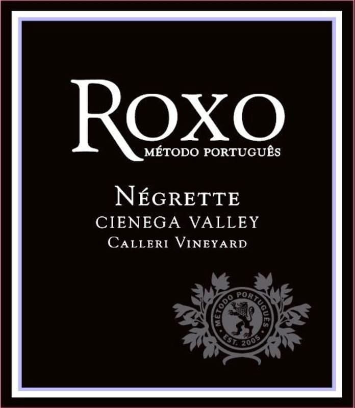 Roxo Port Cellars Calleri Vineyard Negrette 2011 Front Label