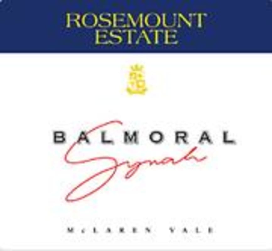 Rosemount Balmoral Syrah 2000 Front Label