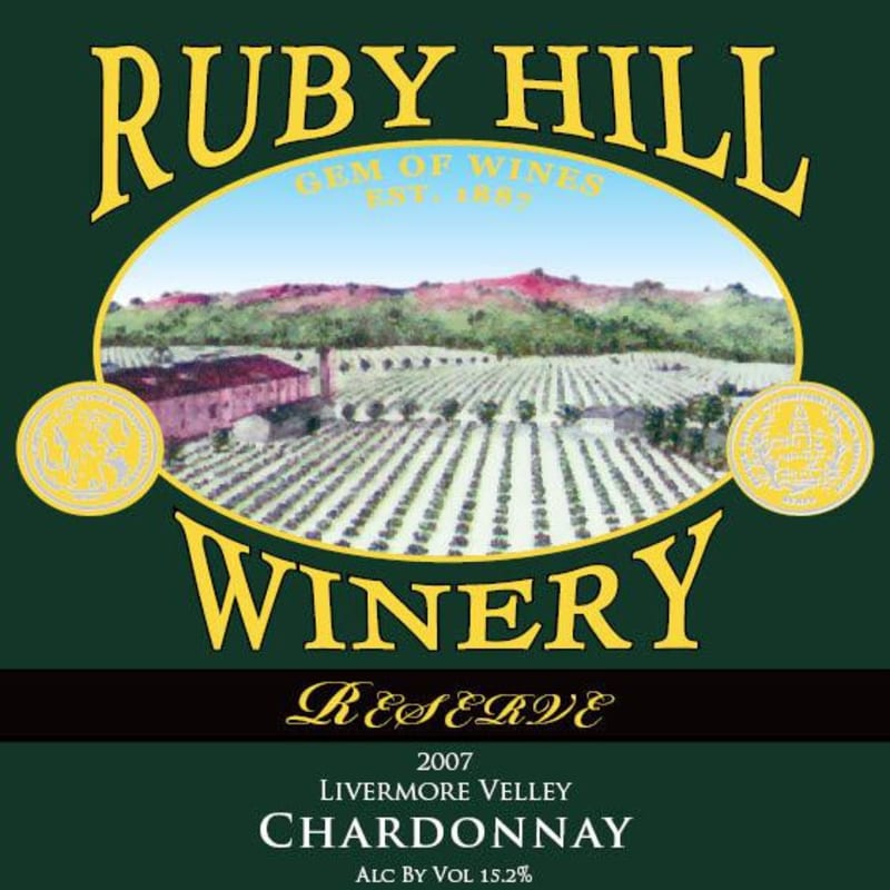 Ruby Hill Winery Reserve Chardonnay 2007 Front Label