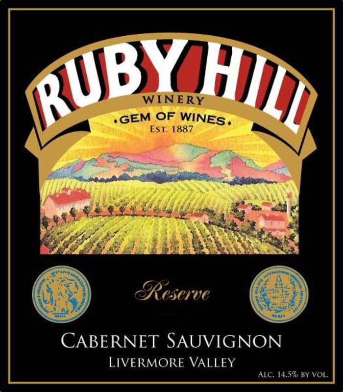 Ruby Hill Winery Reserve Cabernet Sauvignon 2013 Front Label