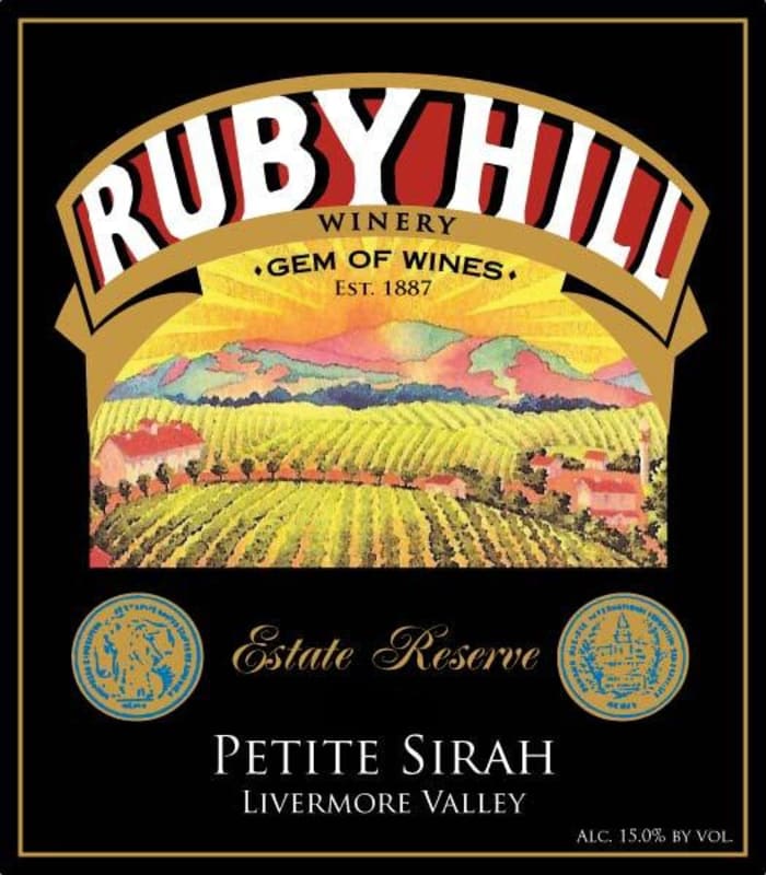 Ruby Hill Winery Estate Reserve Petite Sirah 2013 Front Label