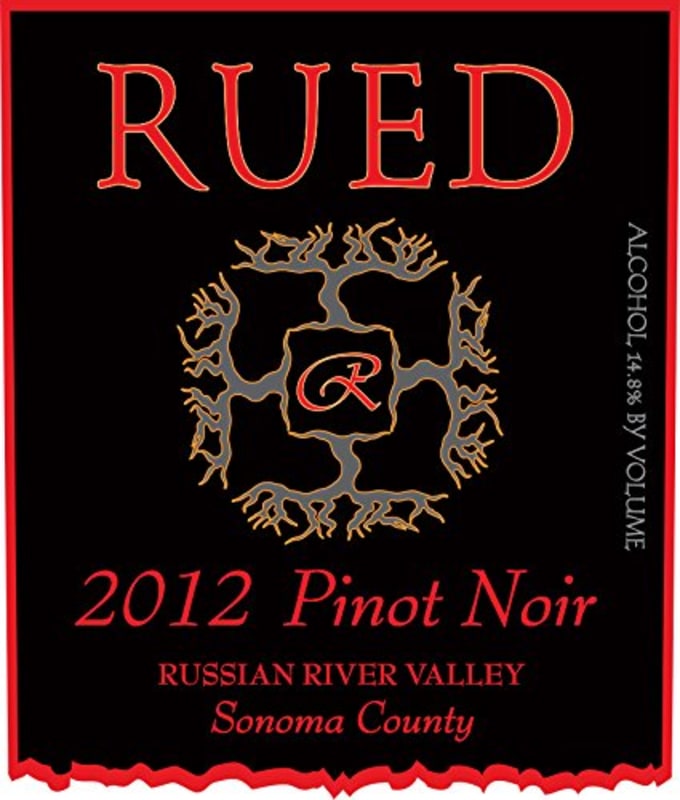 Rued Winery Pinot Noir 2012 Front Label
