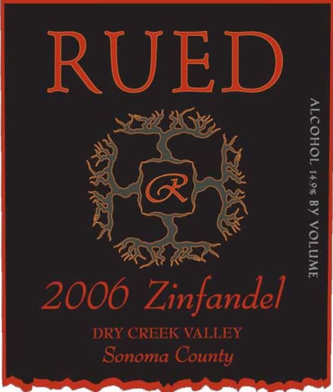 Rued Winery Zinfandel 2006 Front Label