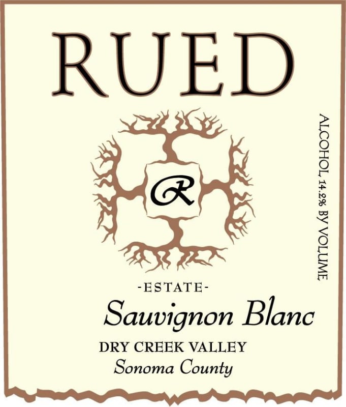 Rued Winery Sauvignon Blanc 2015 Front Label