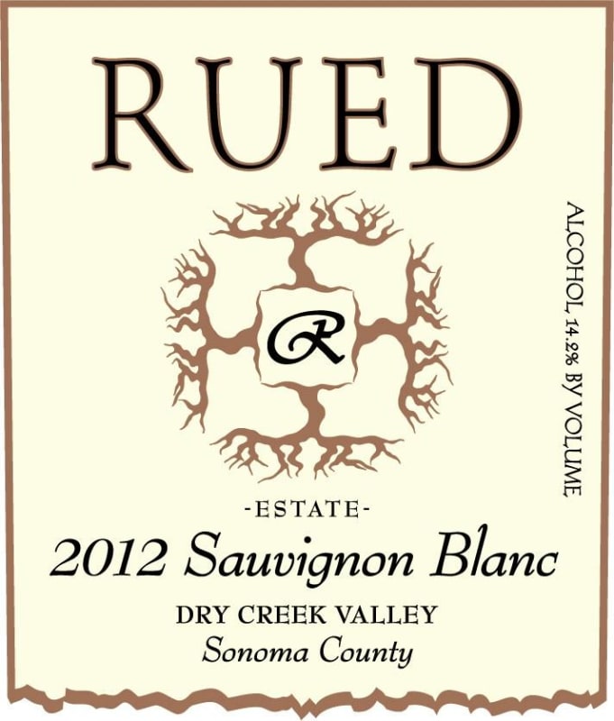 Rued Winery Sauvignon Blanc 2012 Front Label