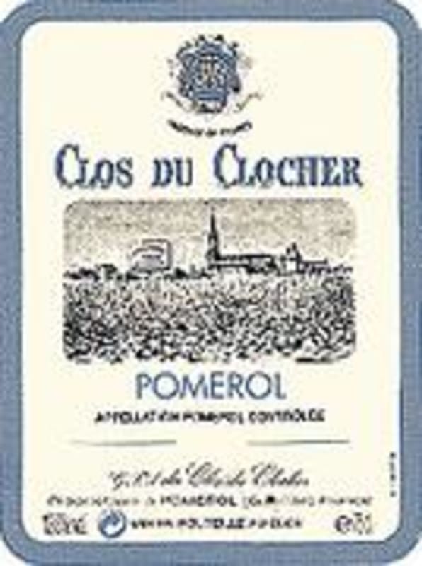 Clos du Clocher 2000 Front Label