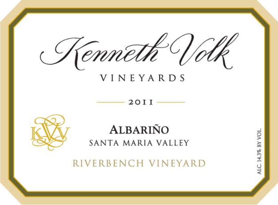Kenneth Volk Riverbench Vineyard Albarino 2011 Front Label
