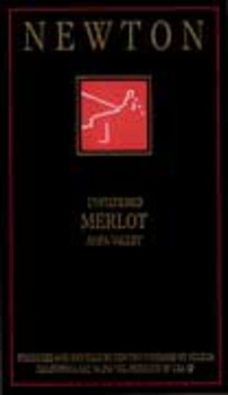 Newton Unfiltered Merlot 2000 Front Label