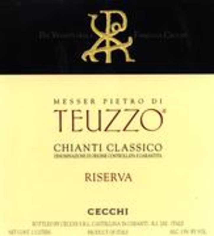 Cecchi Teuzzo Chianti Classico Riserva 1995 Front Label