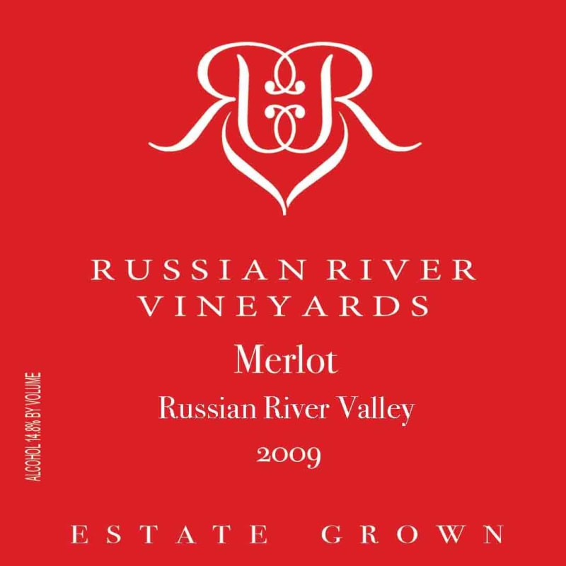 Russian River Vineyards Estate Merlot 2009 Front Label