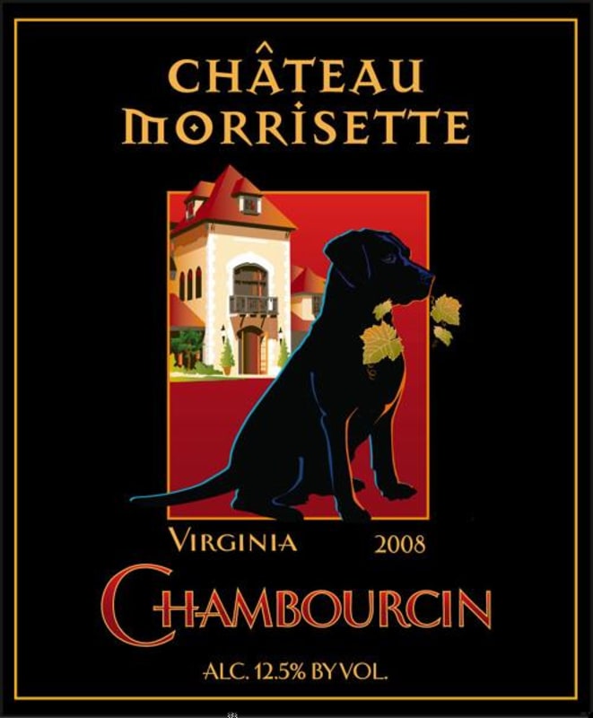 Chateau Morrisette Chambourcin 2008 Front Label