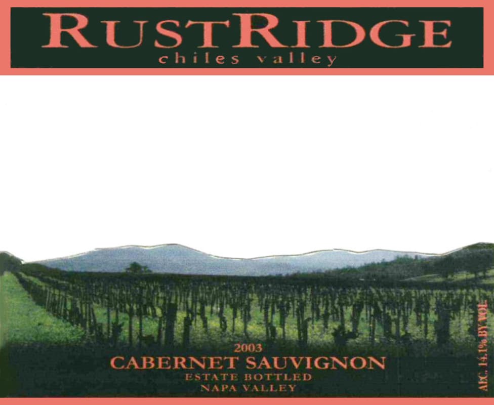 RustRidge Winery Cabernet Sauvignon 2003 Front Label