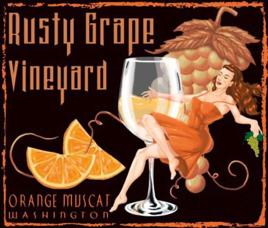 Rusty Grape Vineyards Orange Muscat 2014 Front Label