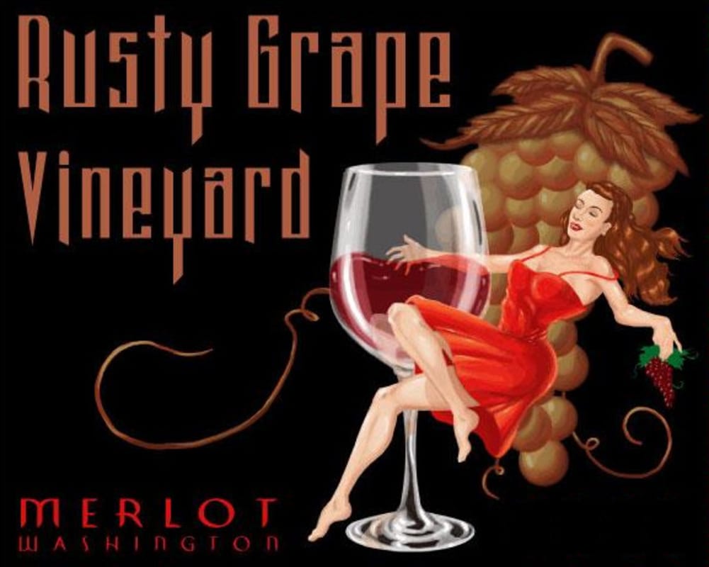 Rusty Grape Vineyards Merlot 2012 Front Label