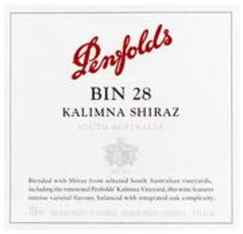 Penfolds Kalimna Bin 28 Shiraz 2000 Front Label
