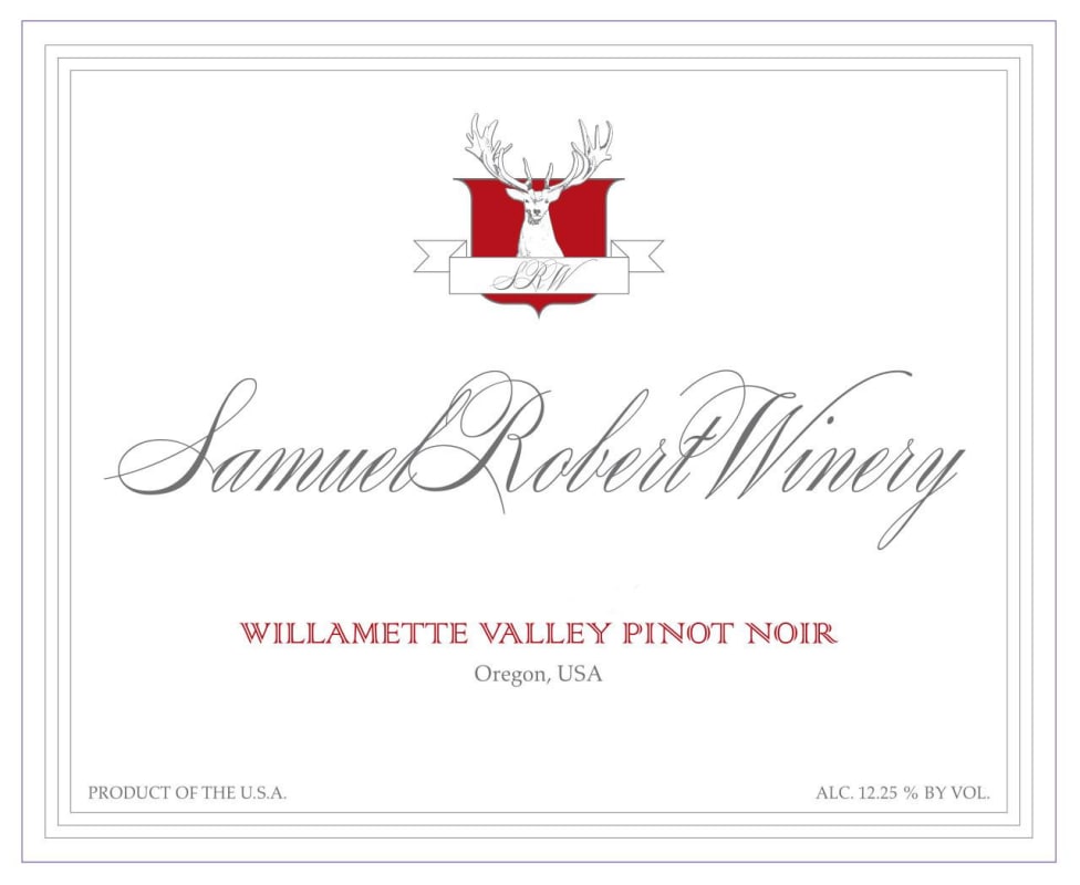 Samuel Robert Winery Pinot Noir 2013 Front Label