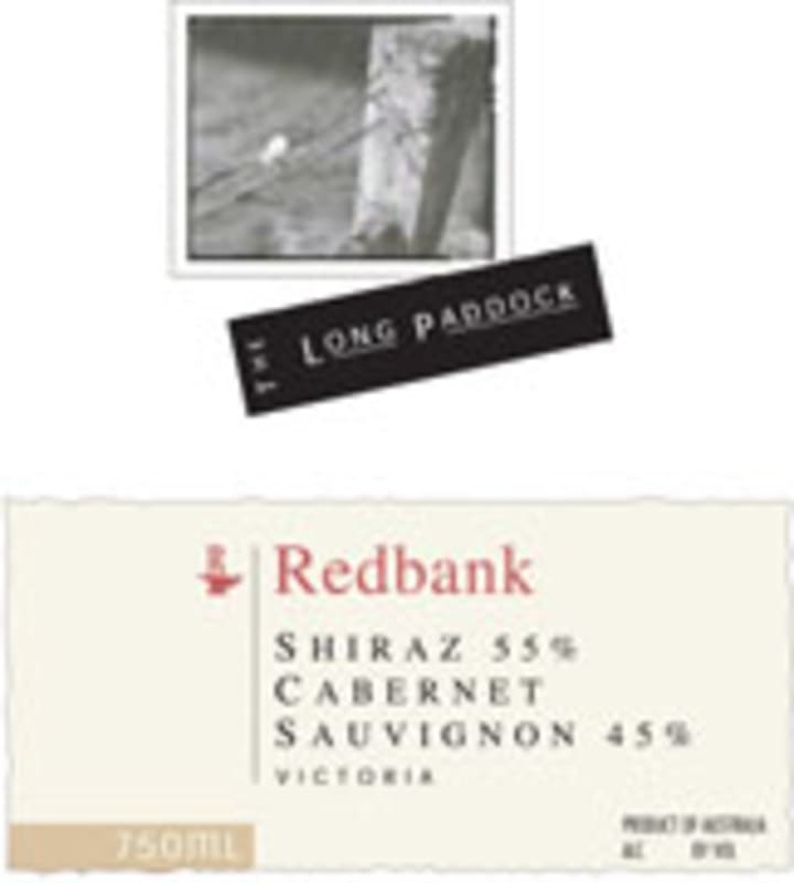 Redbank Long Paddock Shiraz - Cabernet 2001 Front Label