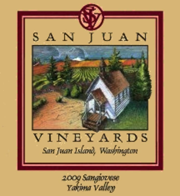 San Juan Vineyards Sangiovese 2009 Front Label