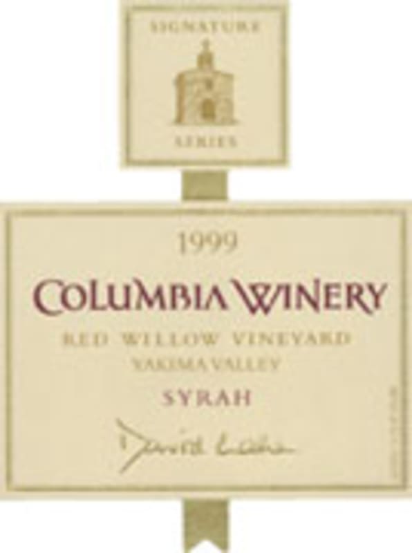 Columbia Winery Red Willow Syrah 1999 Front Label
