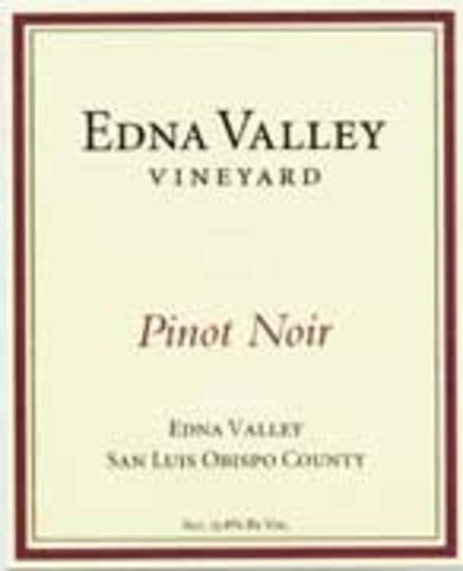 Edna Valley Vineyard Pinot Noir 2001 Front Label