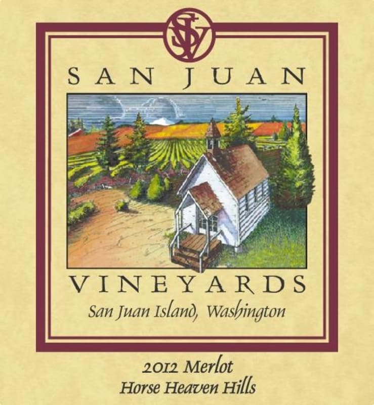 San Juan Vineyards Merlot 2012 Front Label