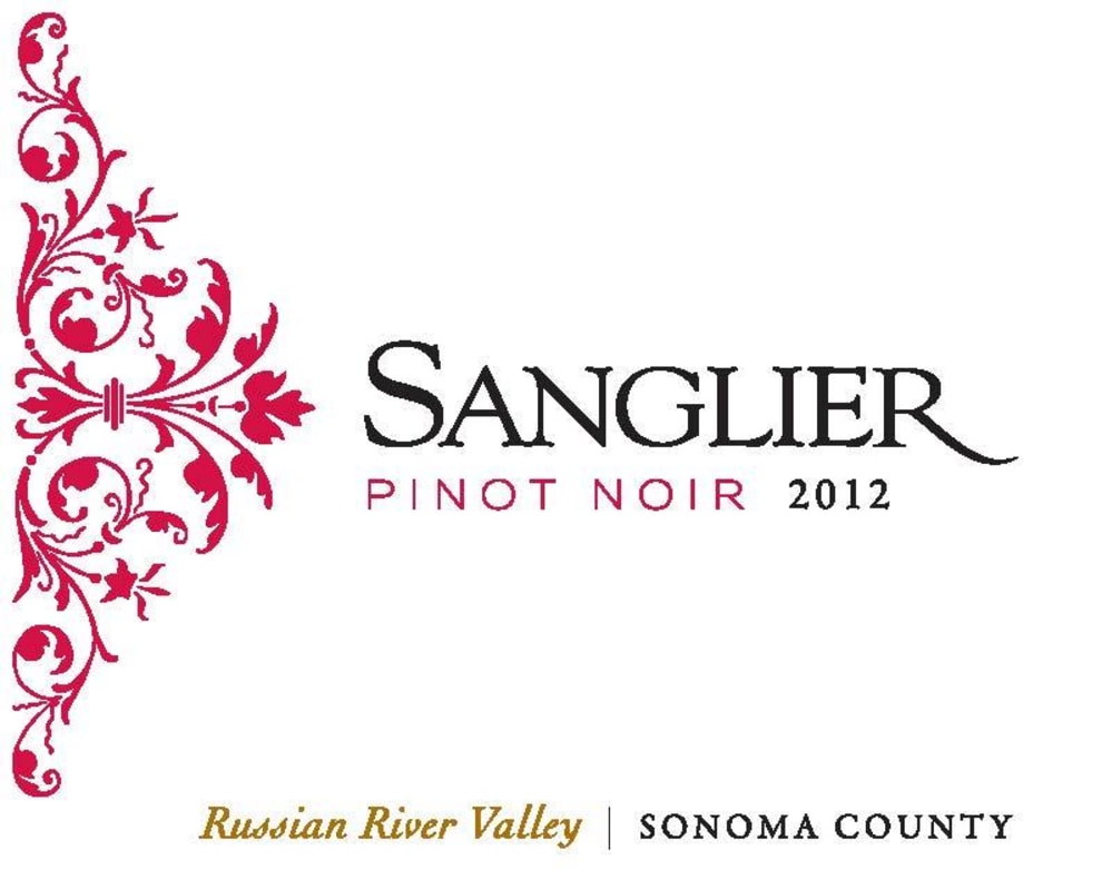 Sanglier Cellars Pinot Noir 2012 Front Label