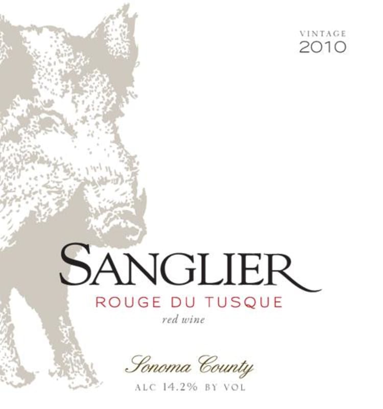 Sanglier Cellars Rouge du Tusque 2010 Front Label