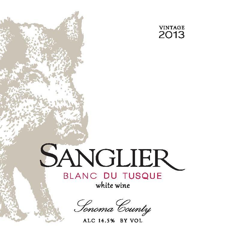 Sanglier Cellars Blanc du Tusque 2013 Front Label