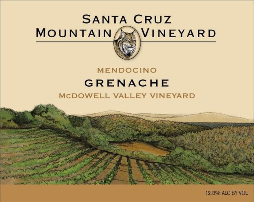 Santa Cruz Mountain Vineyard Grenache McDowell Valley 2014 Front Label