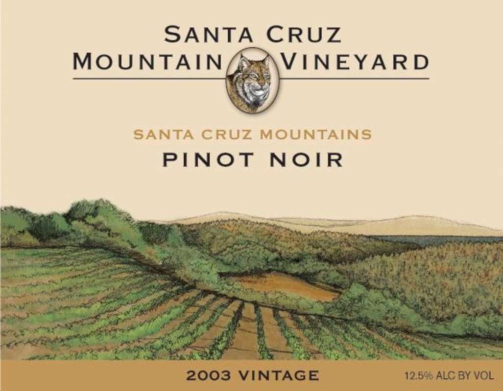 Santa Cruz Mountain Vineyard Estate Pinot Noir 2003 Front Label
