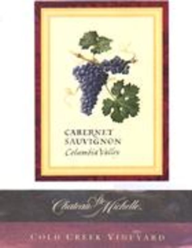 Chateau Ste. Michelle Cold Creek Vineyard Cabernet Sauvignon 1996 Front Label