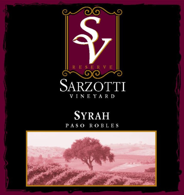 Sarzotti Vineyard & Winery Syrah 2014 Front Label