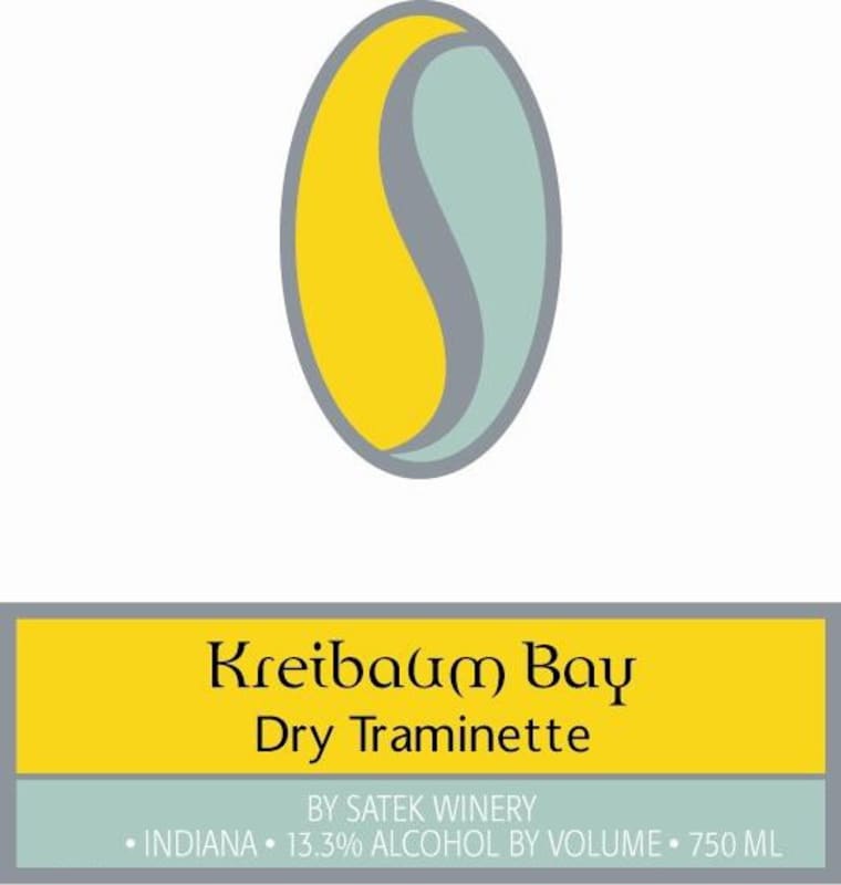 Satek Winery Kreibaum Bay Dry Traminette 2013 Front Label