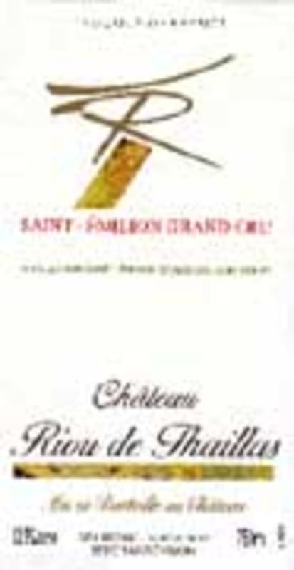 Chateau Riou de Thaillas 2000 Front Label