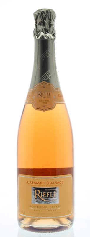 Domaine Riefle Cremant Brut Rose Front Bottle Shot