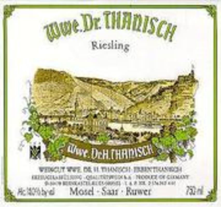 Dr. H. Thanisch (Erben Müller-Burggraef) Estate Riesling QbA 2001 Front Label