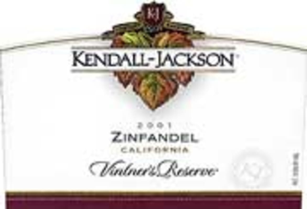 Kendall-Jackson Vintner's Reserve Zinfandel 2001 Front Label
