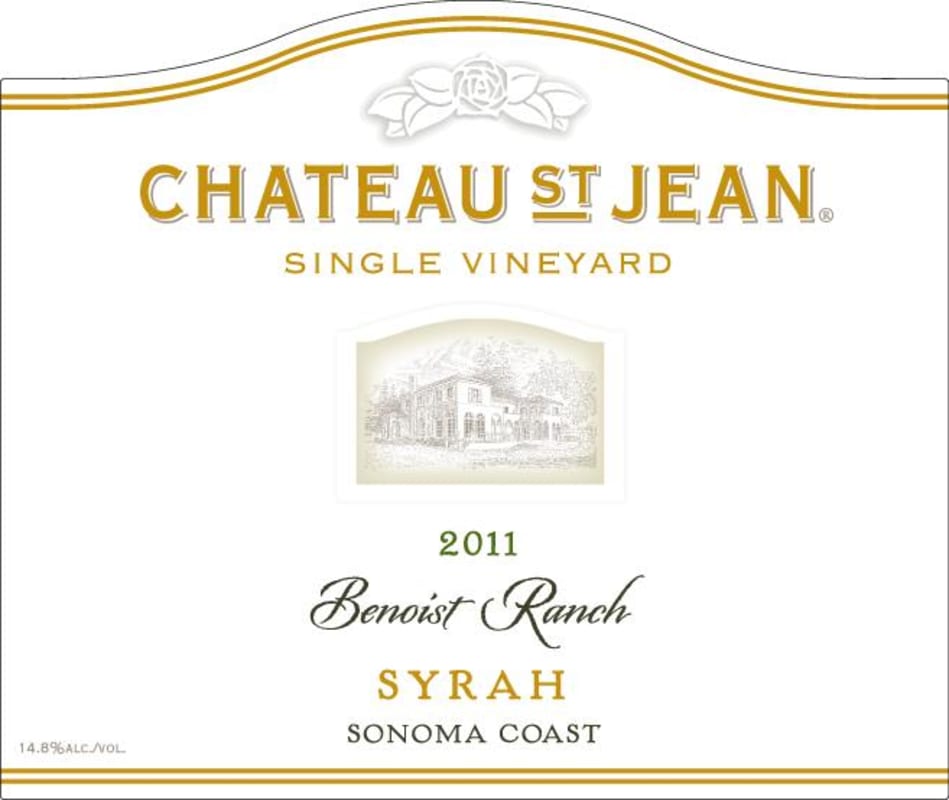 Chateau St. Jean Benoist Ranch Syrah 2011 Front Label