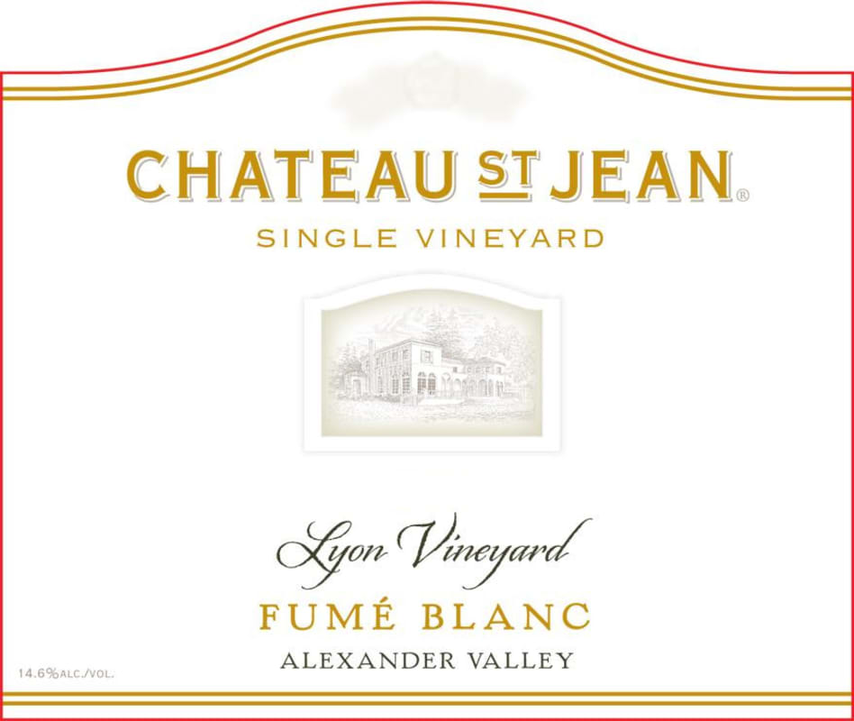 Chateau St. Jean Lyon Vineyard Fume Blanc 2013 Front Label