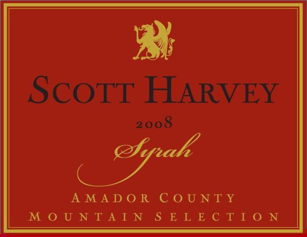 Scott Harvey Mountain Selection Syrah 2008 Front Label