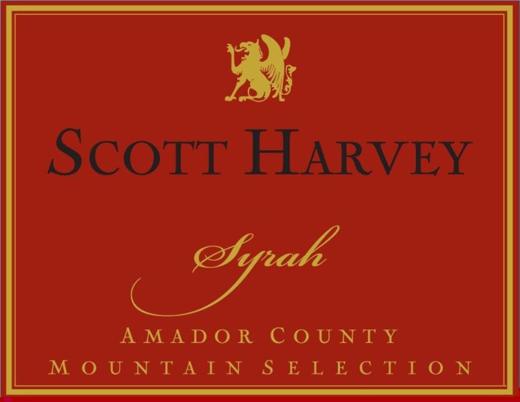 Scott Harvey Mountain Selection Syrah 2012 Front Label
