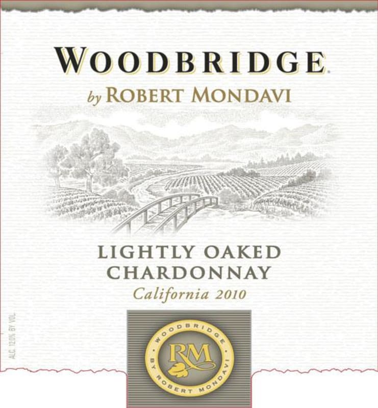 Woodbridge Lightly Oaked Chardonnay 2010 Front Label