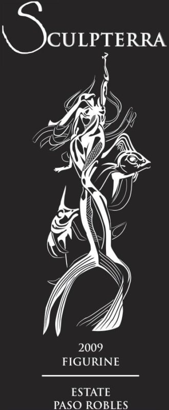 Sculpterra Winery Figurine 2009 Front Label