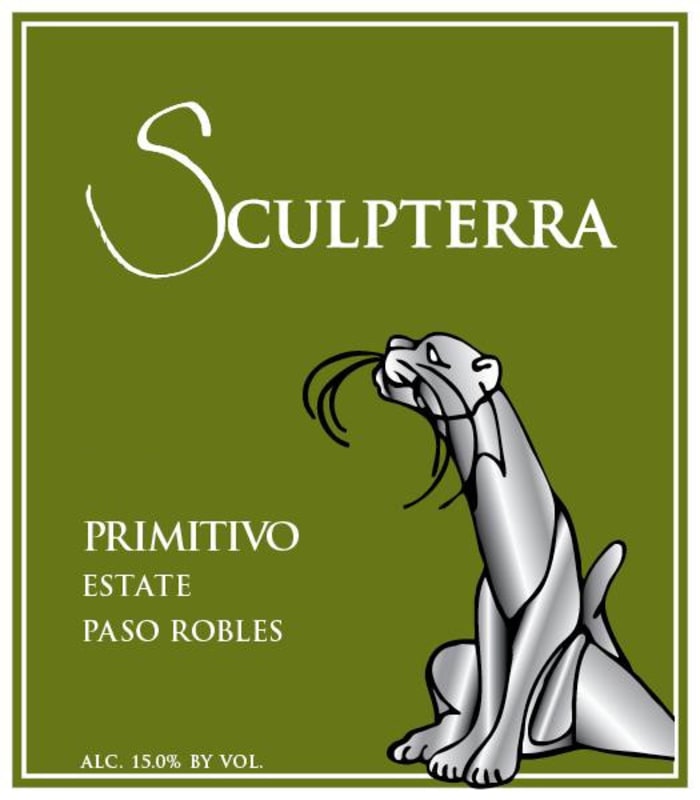Sculpterra Winery Estate Primitivo 2014 Front Label