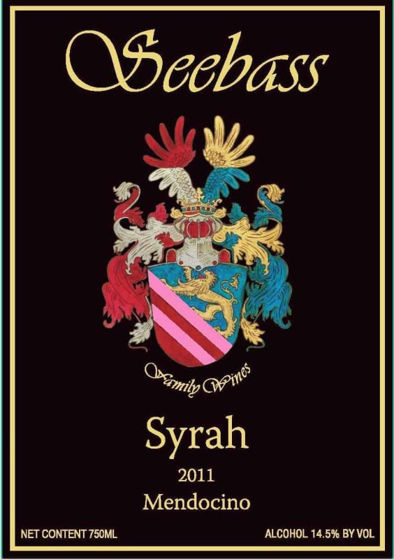 Seebass Syrah 2011 Front Label