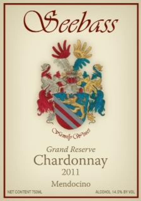 Seebass Grand Reserve Chardonnay 2011 Front Label