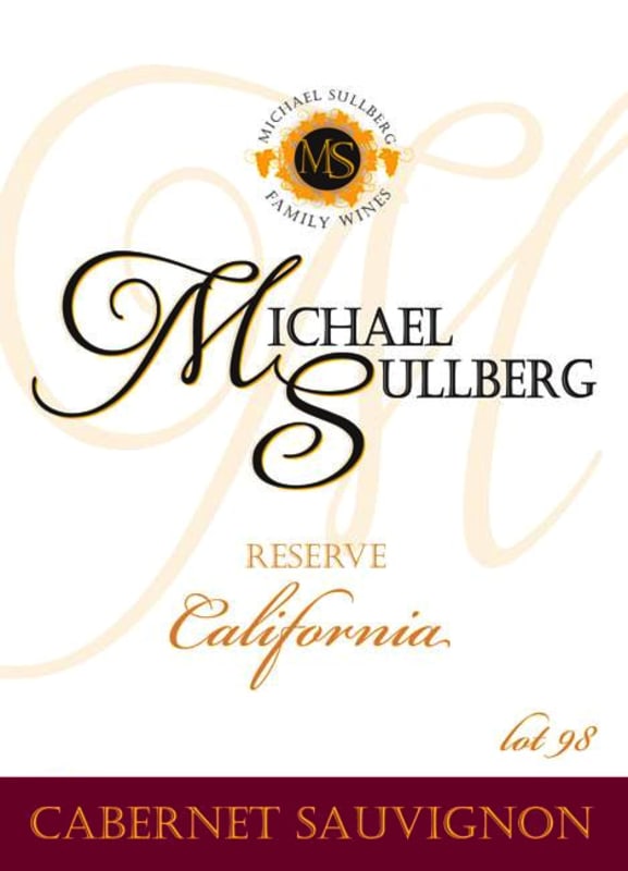 Michael Sullberg Reserve Cabernet Sauvignon 2015 Front Label