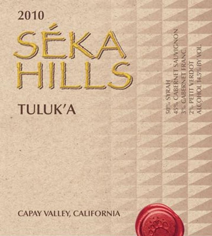 Seka Hills Tuluka 2010 Front Label