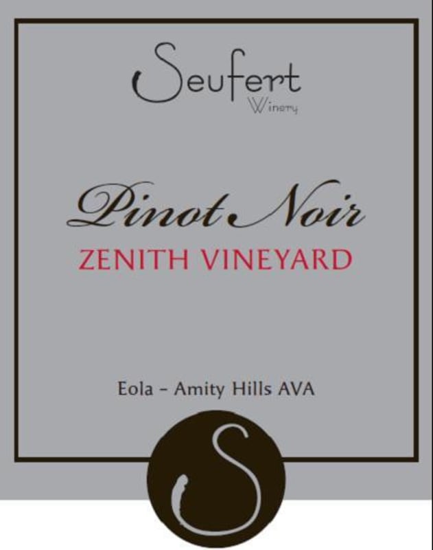 Seufert Winery Zenith Vineyard Pinot Noir 2010 Front Label
